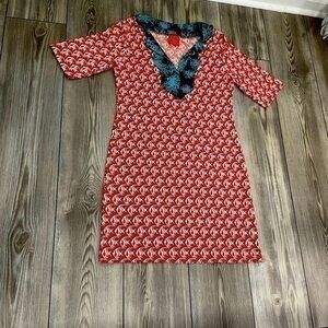 Tracy Negoshian Angel Fish Reef Pullover Dress Size Small NWOT